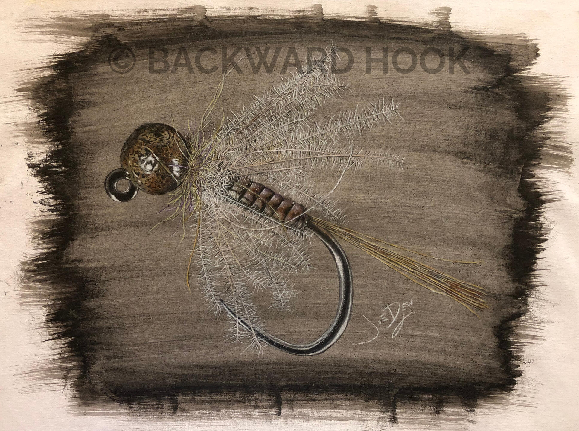 Exclusive J i g N y m p h ( w/ C D L T a i l ) Pencil on Canvas Collection Original: 1 / 1 340 16 * 20